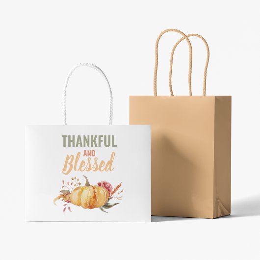 Geef Bedankt Waterverf Pompoen Thanksgiving Groot Groot Cadeauzakje