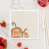 Geef Bedankt Waterverf Pompoen Thanksgiving Servet (Insitu)