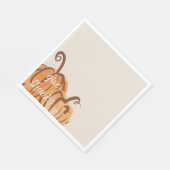 Geef Bedankt Waterverf Pompoen Thanksgiving Servet (Hoek)