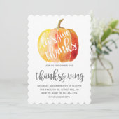 "Geef Bedankt" Waterverf pompoenThanksgiving Kaart (Staand voorkant)