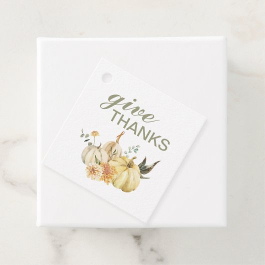 Geef Bedankt Waterverf Pumpkin Bedankjes Labels (In situ)