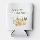 Geef Bedankt Waterverf Pumpkin Blikjeskoeler (Voorkant)