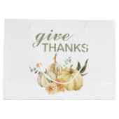 Geef Bedankt Waterverf Pumpkin Groot Cadeauzakje (Achterkant)