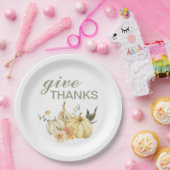 Geef Bedankt Waterverf Pumpkin Papieren Bordje (Feest)