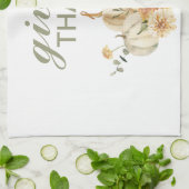 Geef Bedankt Waterverf Pumpkin Theedoek (Gevouwen)