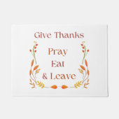 Geef Bedankt witte deurmat (Voorkant)