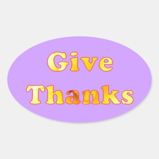 Geef bedankt, woordkunst met gele lelie, stickers (Voorkant)