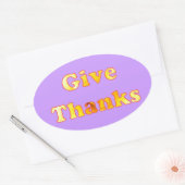 Geef bedankt, woordkunst met gele lelie, stickers (Envelop)