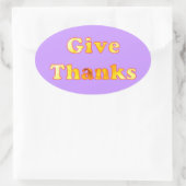 Geef bedankt, woordkunst met gele lelie, stickers (Tas)