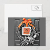 Geef Bedankt Wreath Briefkaart (Voorkant / Achterkant)