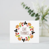 Geef Bedankt Wreath Briefkaart (Staand voorkant)