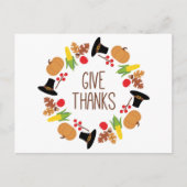 Geef Bedankt Wreath Briefkaart (Voorkant)