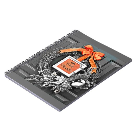 Geef Bedankt Wreath Notitieboek (Linkerzijde)