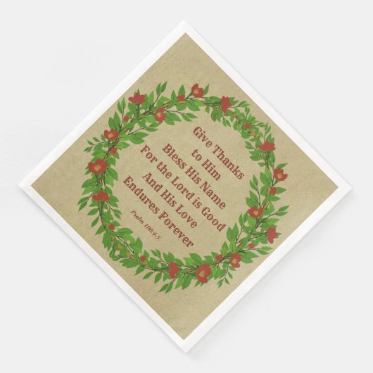 Geef Bedankt zegen Zijn naam Heer is goed - groot Servet (Hoek)