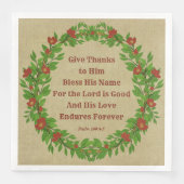 Geef Bedankt zegen Zijn naam Heer is goed - groot Servet (Voorkant)