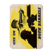 Geef Beide Vaten, WW2 Militair & Fabrieksarbeiders Magneet (Verticaal)