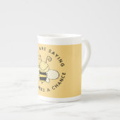 Geef bijen een bijenmannetje porselein kop (Voorkant rechts)