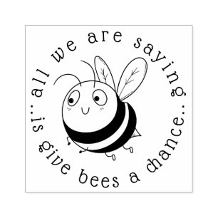 Geef bijen een Chance Rubber Stamp Rubberstempel