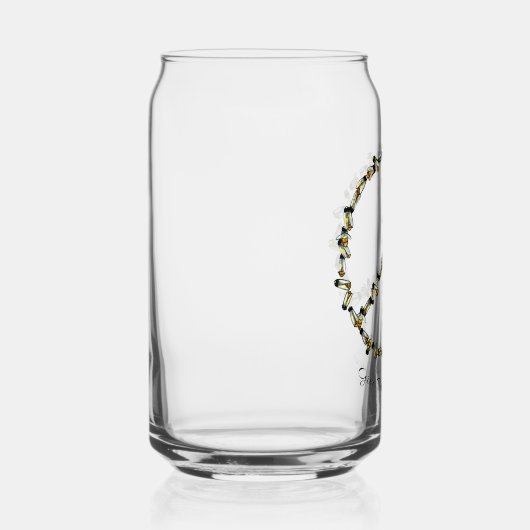 Geef bijen een kans blikvorm glas (Rechts)