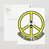 geef bijen een kans briefkaart (Voorkant / Achterkant)