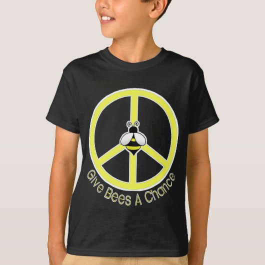 geef bijen een kans donker t-shirt (Voorkant)