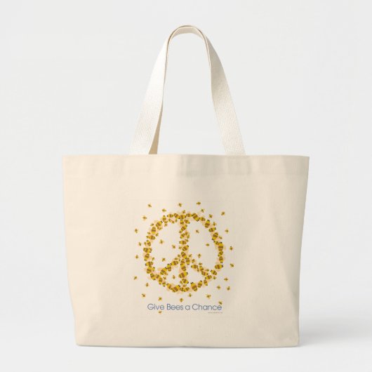 Geef bijen een kans grote tote bag (Voorkant)