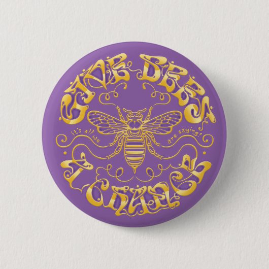 Geef bijen een kans ronde button 5,7 cm (Voorkant)