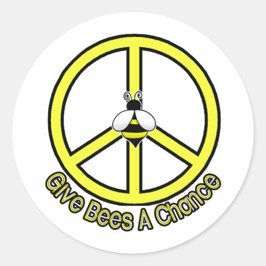 Geef bijen een kans ronde sticker (Voorkant)