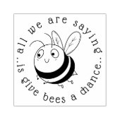 Geef bijen een kans rubberen stempel (Afrduk)