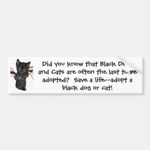 Geef Black Pets een kans! Bumpersticker