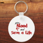 Geef bloed en sla een leven op sleutelhanger (Voorkant)