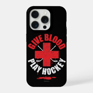 Geef bloed. Play Hockey. iPhone case iPhone 15 Pro Case