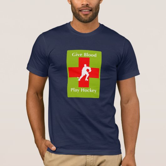 Geef bloed, Play Hockey T-shirt (Voorkant)
