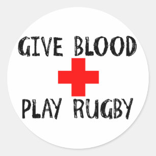 Geef bloed, Play Rugby Ronde Sticker