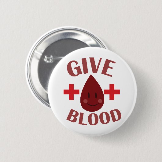 Geef bloed ronde button 5,7 cm (Voorkant /achterkant)