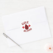Geef bloed ronde sticker (Envelop)