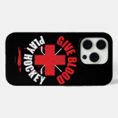 Geef bloed. Speel Hockey. iPhone 5 hoesje (Achterkant (horizontaal))