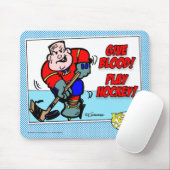 Geef bloed. Speel Hockey. Muismat (Met muis)