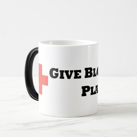 Geef bloed. Speel Rugby. Magische Mok (Voorkant links)