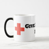 Geef bloed. Speel Rugby. Magische Mok (Links)