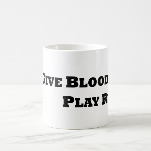Geef bloed. Speel Rugby. Magische Mok (Center)