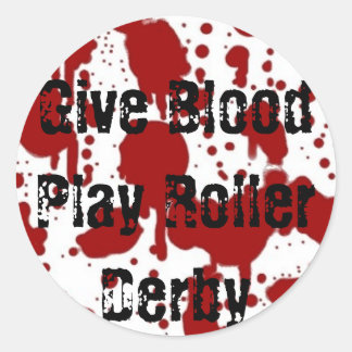 Geef Blood Play Roller Derby Sticker