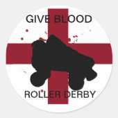 Geef Blood Roller Derby STICKER (Voorkant)