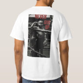 Geef bokskunst nooit op t-shirt (Achterkant)