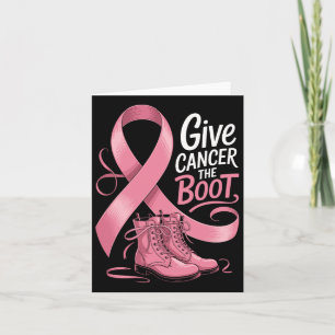 Geef borstkanker de Boot Cowgirl Awareness Ribb Kaart