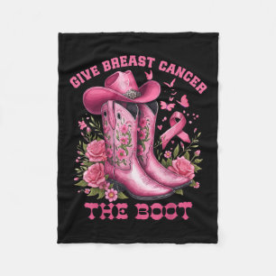 Geef borstkanker de Boot Cowgirl Cancer Awarene Fleece Deken