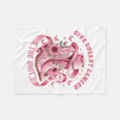Geef borstkanker de Boot Cowgirl Cancer Awarene Fleece Deken (Voorkant (Horizontaal))