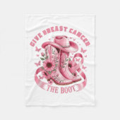 Geef borstkanker de Boot Cowgirl Cancer Awarene Fleece Deken (Voorkant)