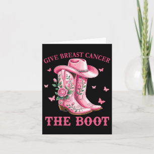 Geef borstkanker de Boot Cowgirl Cancer Awarene Kaart