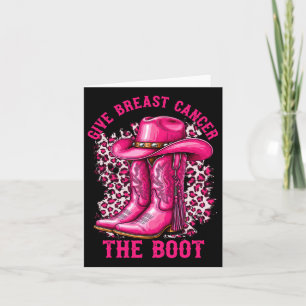 Geef borstkanker de Boot Cowgirl Cancer Awarene Kaart